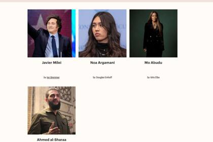 Milei junto a otros de los líderes premiados por TIME