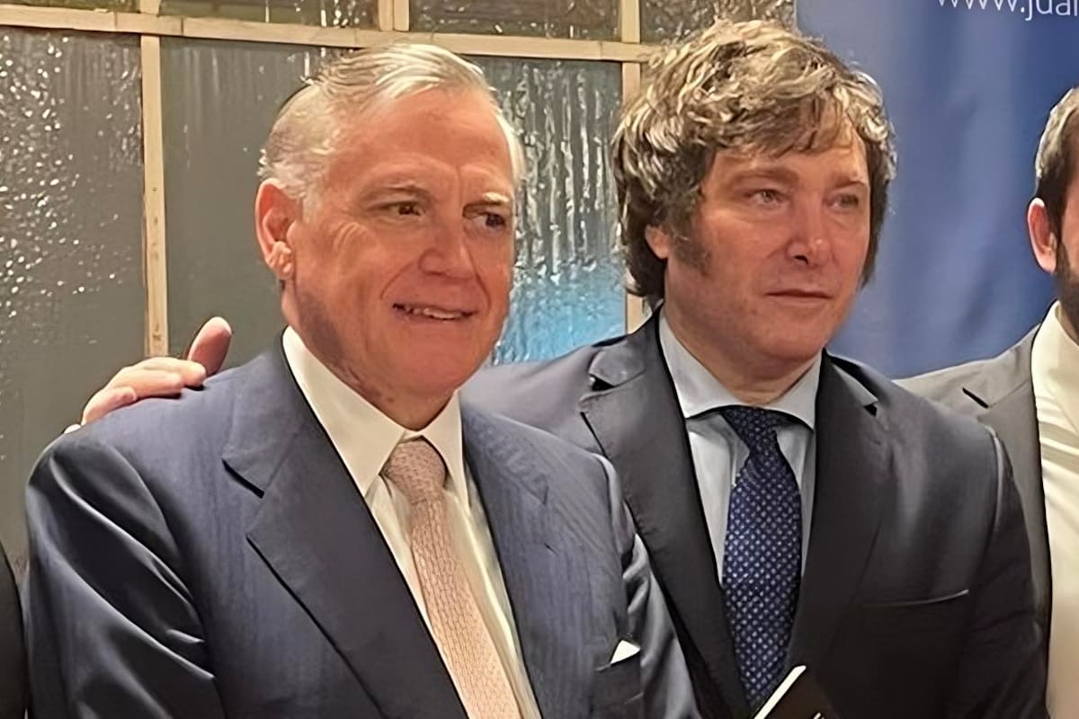 Milei junto al economista español Jesús Huerta de Soto