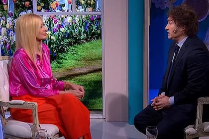 Milei, la segunda vez que visitó el programa de Yuyito González en Ciudad Magazine.