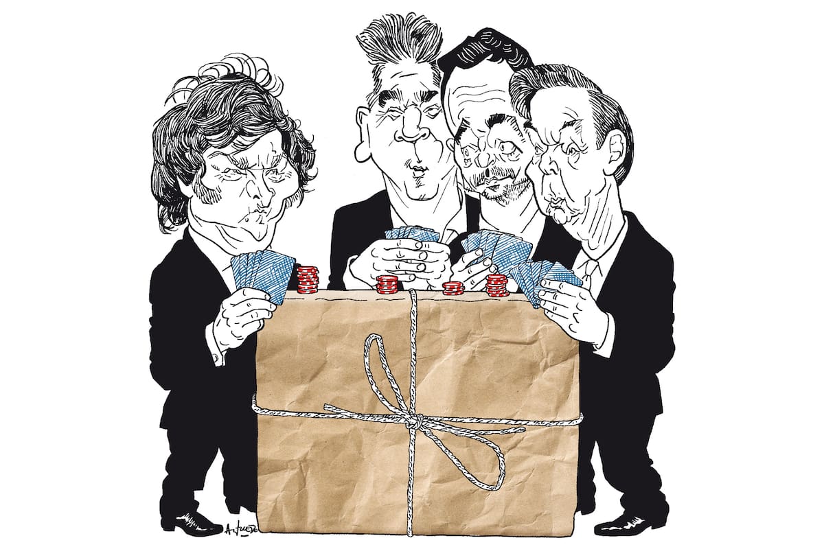 Milei, Ritondo, De Loredo y Pichetto