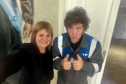 Milei y Bullrich, durante la reunión del viernes pasado en Olivos