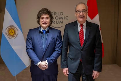 Milei y con Guy Parmelin
(LAURENT GILLIERON / POOL / AFP)