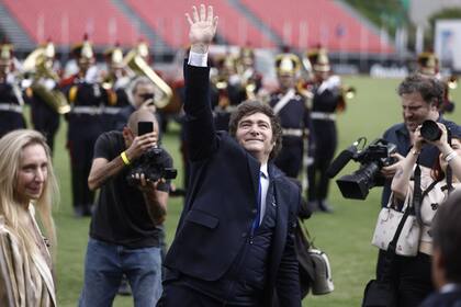Milei y Karina en el Campo Argentino de Polo, en Palermo