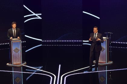 Milei y Massa, en noviembre de 2023, durante el último debate televisado antes de la segunda vuelta electoral GODOY CAMILA/TÉLAM