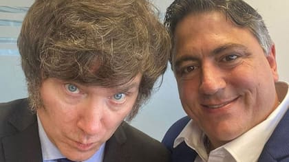 Milei y Paoltroni, en la campaña electoral de 2023
