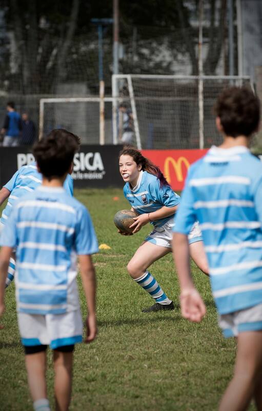 Milena Lasalandra Huber tiene 12 años, juega al rugby mixto en el club Ciudad de Buenos Aires y fue elegida para entregar la pelota oficial en el partido de Los Pumas-Inglaterra, que se juega en Tokio el próximo sábado