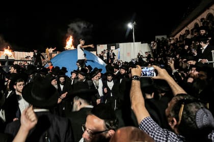 Miles de personas participaban del evento en Meron, en el norte de Israel