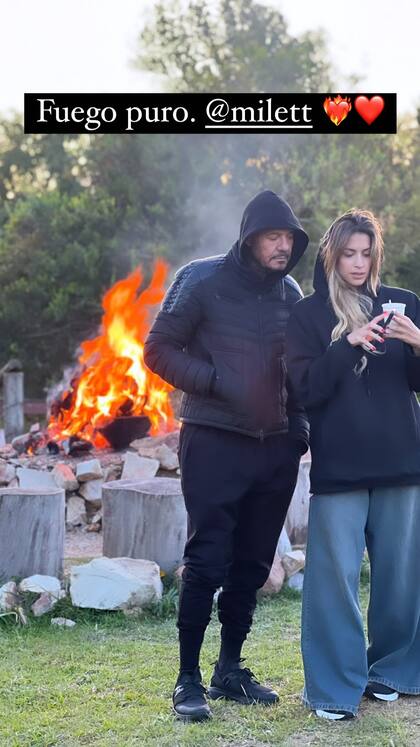 Milett Figueroa y Marcelo Tinelli en Punta del Este, Uruguay