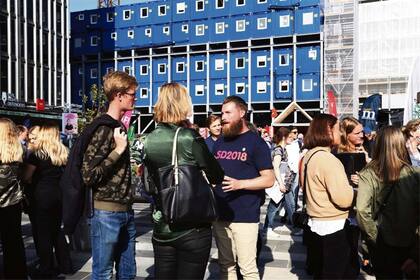 Militantes de los Demócratas, el partido que más crece en Suecia