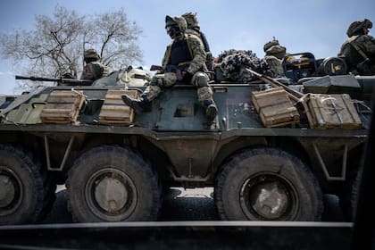 Militares ucranianos en las afueras de Kryvyi Rih