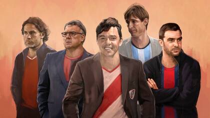 Milito, Martino, Gallardo, Sava y Guede