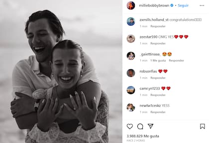 Millie Bobby Brown compartió una foto que llamó la atención de sus seguidores
