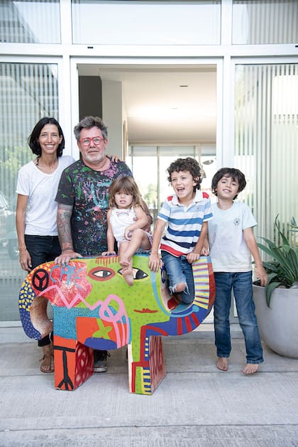 Milo y Luti con Jerónimo, Tomás y Paloma