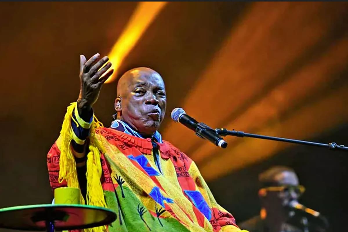 Milton Nascimento, en el estadio Mineirao, de Belo Horizonte, último concierto de su última gira, en noviembre de 2022