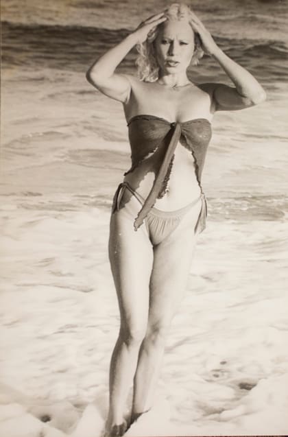 Espléndida en la playa a mediados de los 80.