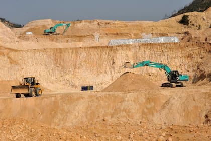 Mina de tierras raras en el condado de Ganxian, en la provincia central china de Jiangxi
(Chinatopix via AP, Archivo)