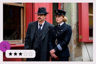 Mira cómo corren es una divertida parodia del whodunit de Agatha Christie