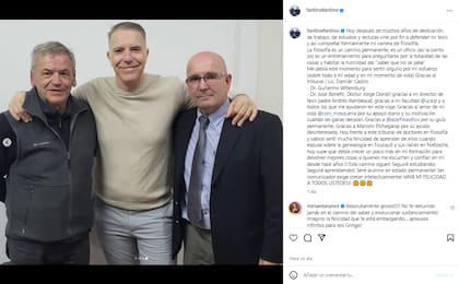 Miriam Lanzoni felicitó a Alejandro Fantino por su gran logro (Foto: Instagram @fantinofantino)