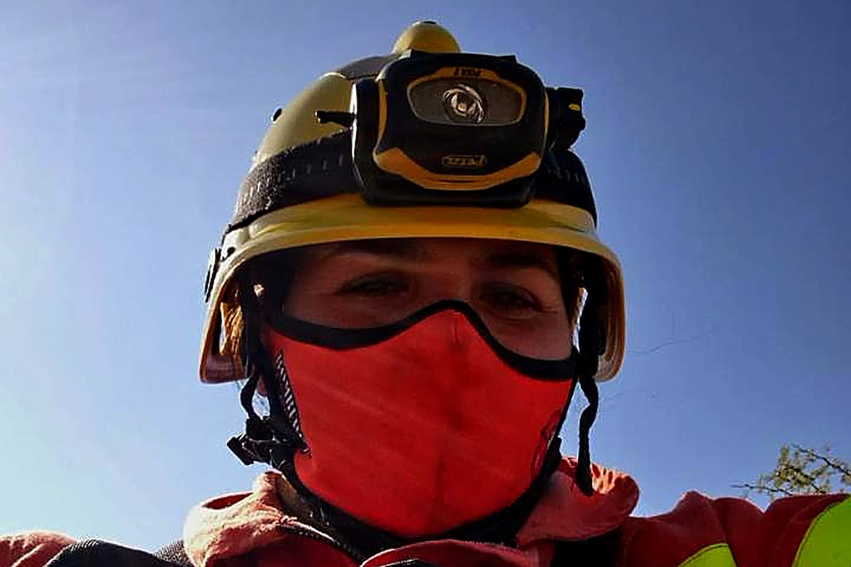 Miriam Romero, jefa del cuerpo de Bomberos Voluntarios de Unquillo.