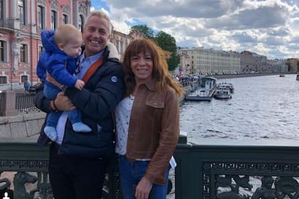 Mirko, Marley y Lizy Tagliani, en Rusia