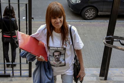 Mirna Gómez, viuda de Andrés Núñez, el albañil asesinado por policías bonaerenses en La Plata, el 28 de septiembre de 1990