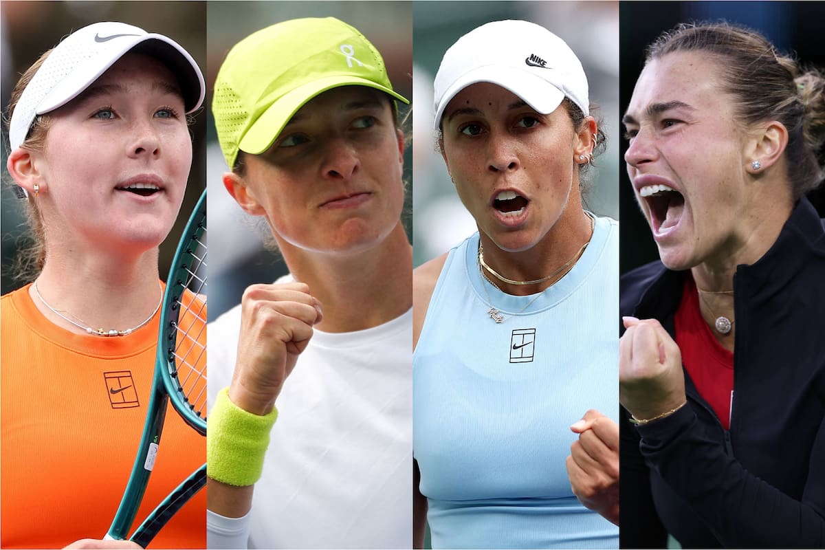 Mirra Andreeva, Iga Swiatek, Madison Keys y Aryna Sabalenka siguen en carrera por el título en el Masters 1000 de Indian Wells 2025