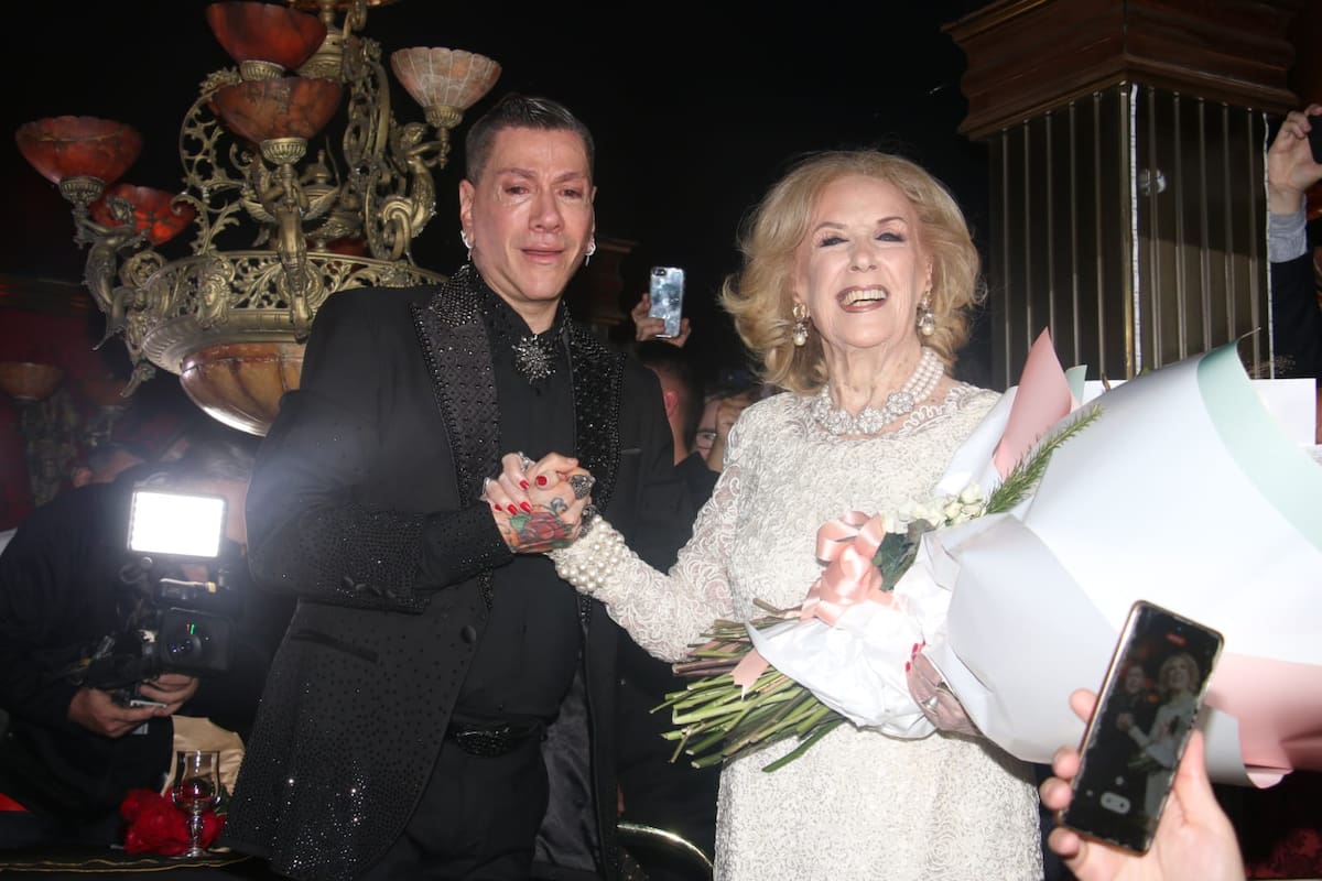 Mirtha junto a Piazza anoche