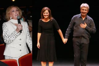 Mirtha fue a ver a Darín y a Pietra al teatro, les dedicó tiernas palabras y recibió una ovación