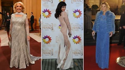 Mirtha Legrand, Griselda Siciliani y Carina Zampini, tres estrellas sobre la alfombra roja de los Martín Fierro 2016