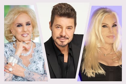 Mirtha Legrand, Marcelo Tinelli y Susana Gimenez