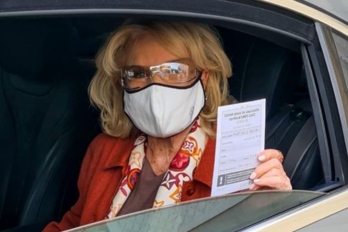 Mirtha Legrand recibió hoy la primera dosis de la vacuna contra el Covid-19
