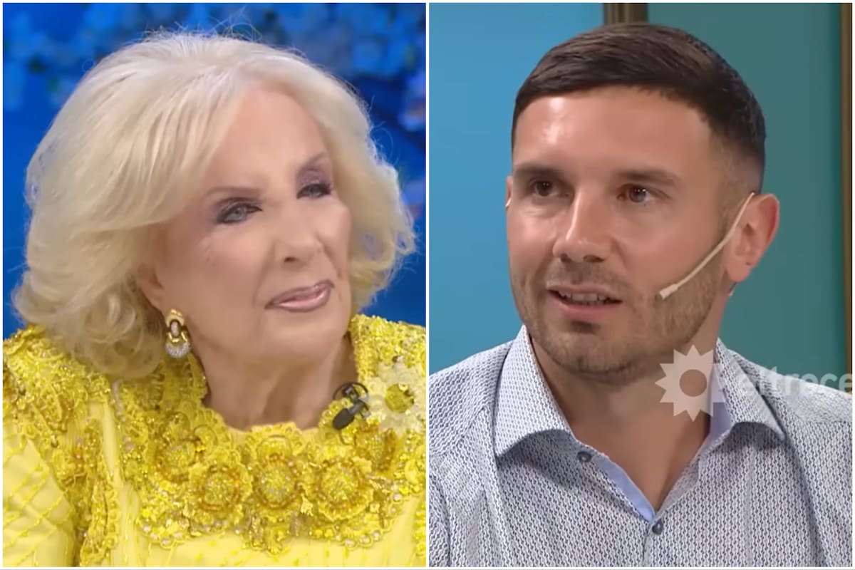 Mirtha Legrand y Adrián Maravilla Martínez durante el último programa de La noche de Mirtha.