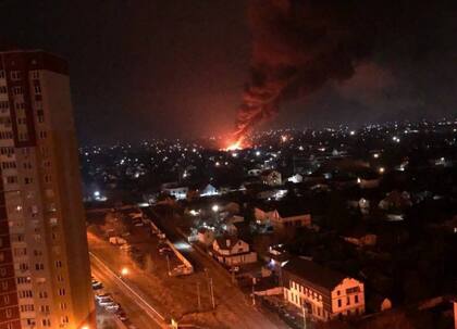 Misiles caen en Kiev, la capital de Ucrania