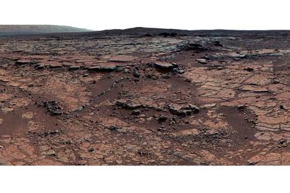Una de las fotos tomadas por el Curiosity de la formación de la Bahía de Yellowknife, 24 de diciembre de 2012