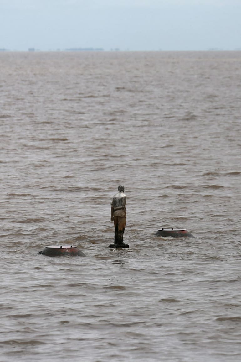La escultura, de Claudia Fontes, es la única pieza emplazada en el Río de la Plata