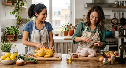 Mitos y verdades sobre el tono de la piel del pollo (Foto ilustrativa generada por IA)
