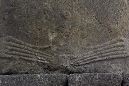 Detalle de un moái.