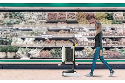 Mobi, el carrito que no necesita que lo empujen y que te lleva a la góndola que estás buscando