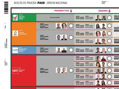 Modelo de Boleta Única