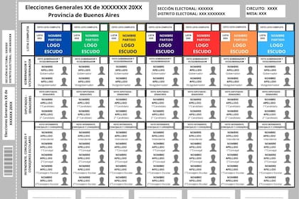 Modelo de boleta Unificada de papel para provincia de Buenos Aires