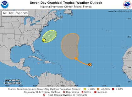 Modelos proyectan que el Invest 96L mantendrá rumbo noroeste a 18 km/h, con vientos de hasta 37 km/h en su sector este y olas de 2.5 metros, sin impacto costero inmediato pero con posible acercamiento a Florida