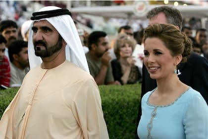 Mohamed bin Rashid Al Maktum y la princesa Haya de Jordania, su sexta esposa.