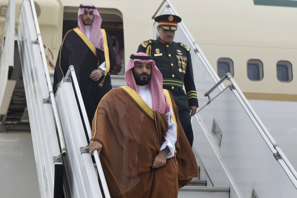 Mohammed ben Salman arribó al aeropuerto de Ezeiza