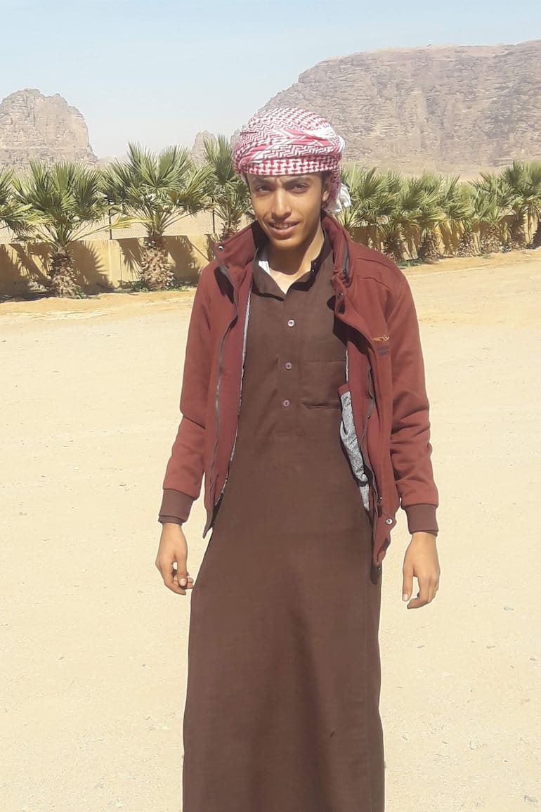 Mohammed tiene 19 años, vive en el desierto de Jordania y participó en el rodaje de Star Wars IX