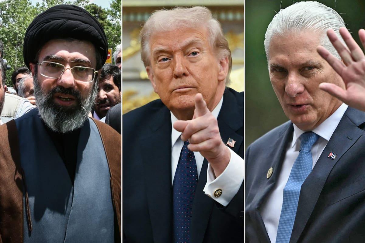 Mojtaba Khamenei, Donal Trump y Miguel Díaz-Canel