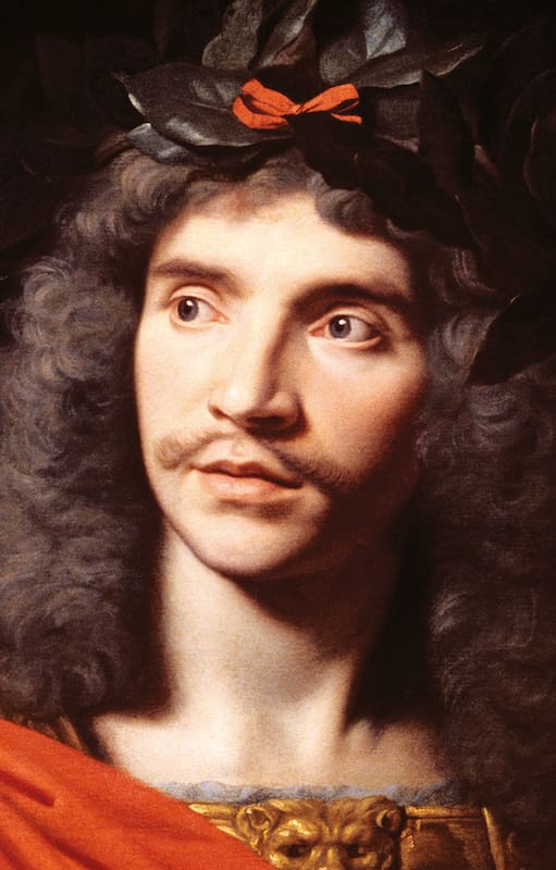 Molière en el papel de César, en la obra "La muerte de Pompeyo", del autor Pierre Corneille. pintado par Nicolas Mignard (1606-1668). El cuadro está en el Museo Carnavalet de Paris