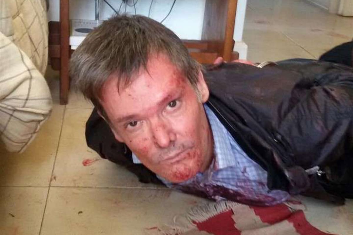 Momento de la detención de Fernando Farre luego de asesinar a su esposa