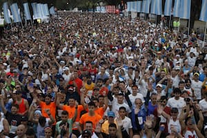 Momento de la largada de la Maratón de Buenos Aires