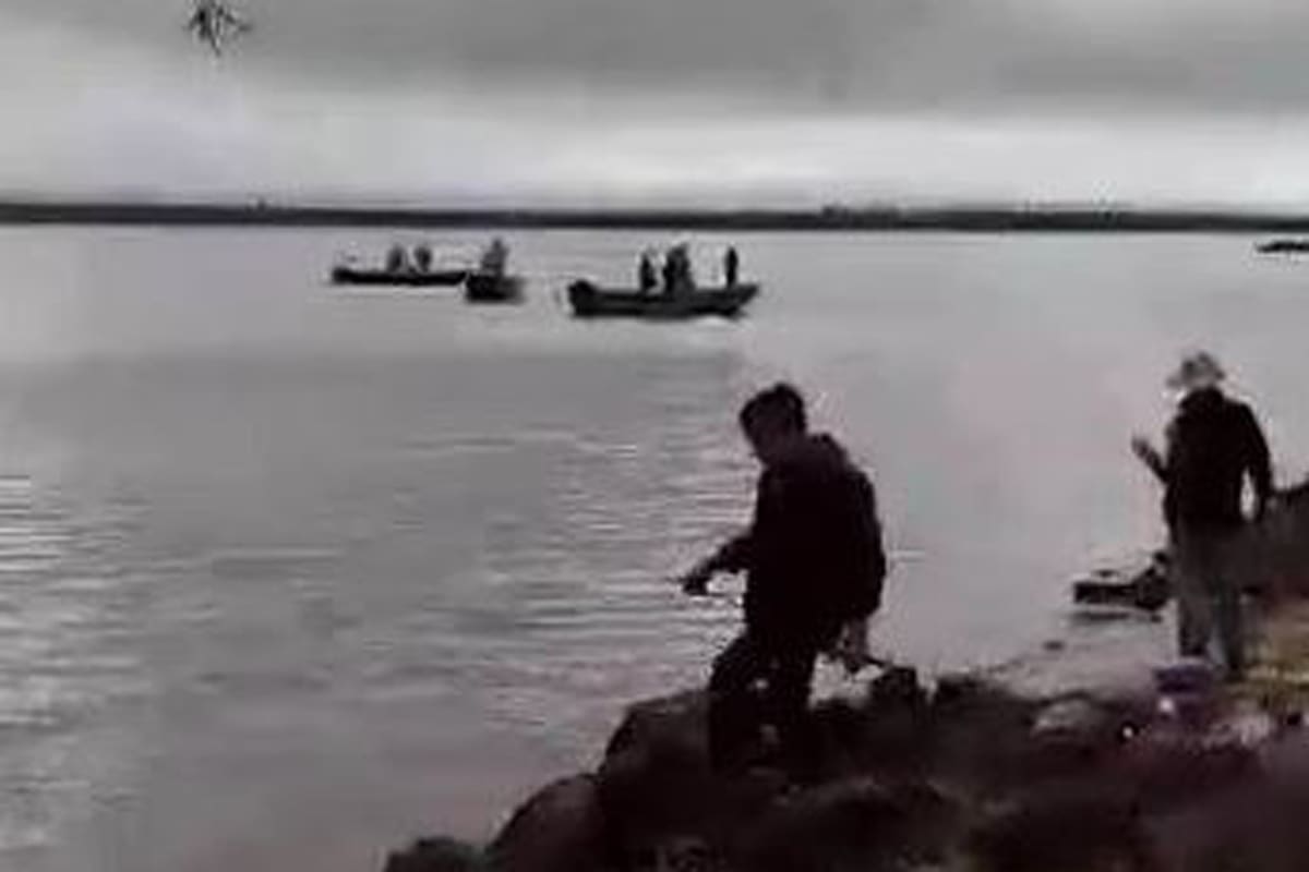 Momento de tensión en el río Paraná