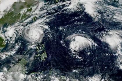 Momento histórico: cuatro ciclones tropicales avanzaron simultáneamente en el Pacífico occidental